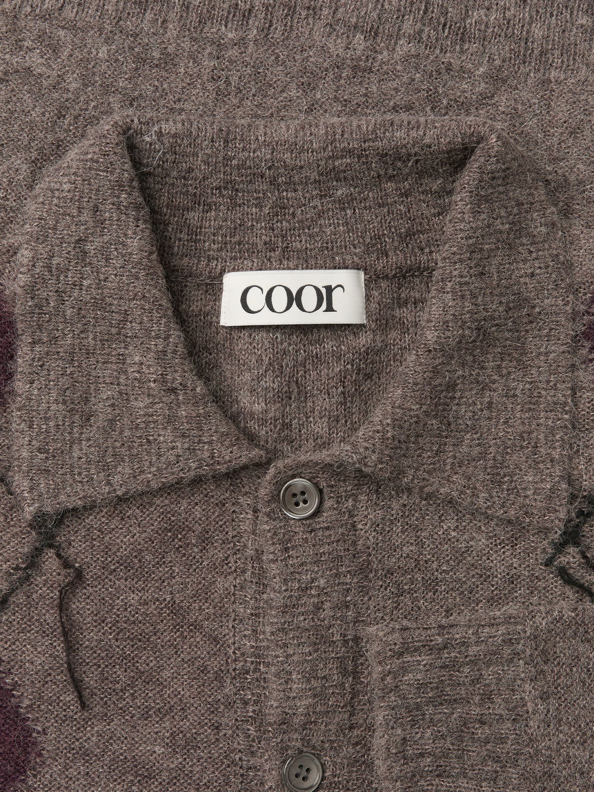 INSIDE OUT ARGYLE COLLAR CARDIGAN