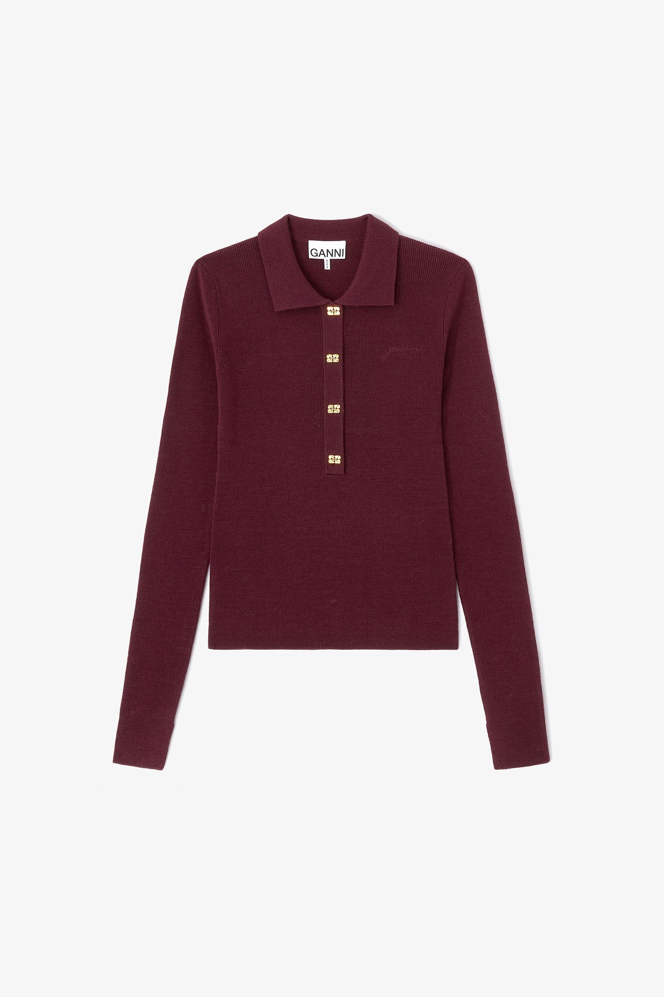 Mini Ribbed Merino Polo