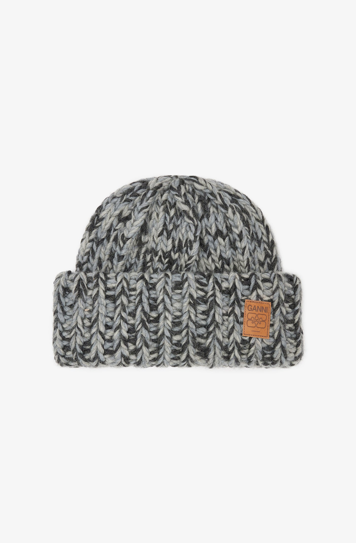 Graphic Wool Hand Knit Beanie