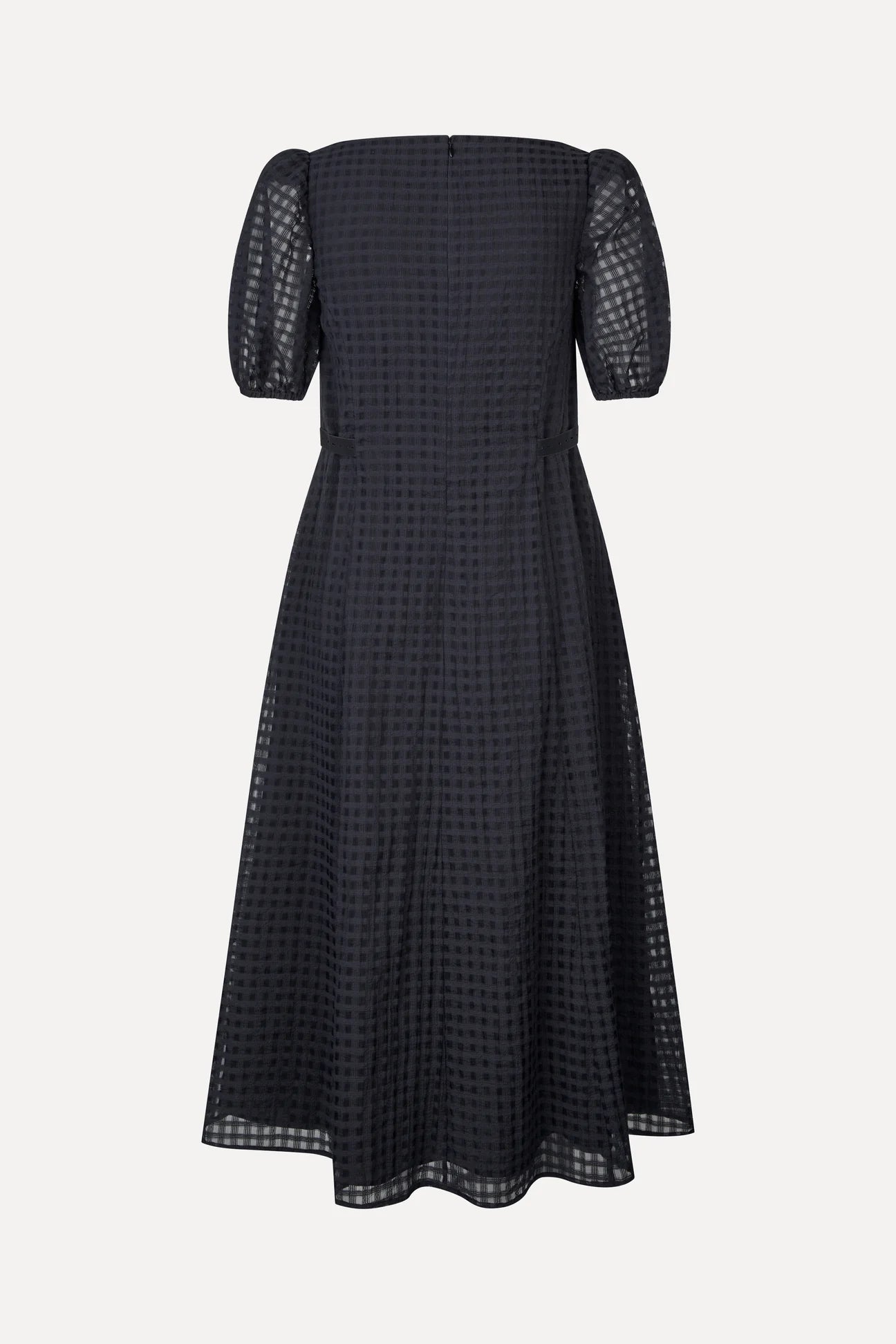 2069 Organza, Adjustable Waist Voluminous Midi Dress