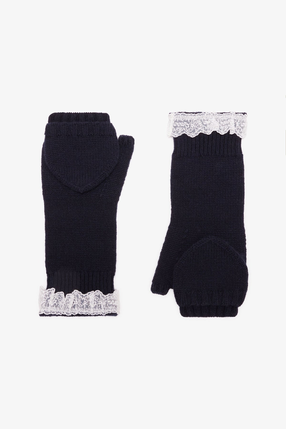 Compact Wool Lace Mittens