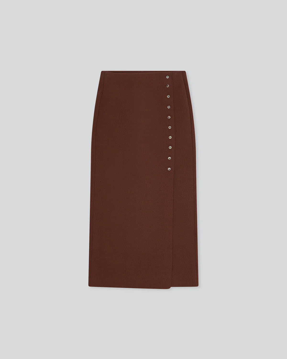 LAY2 BUTTONED WRAP SKIRT
