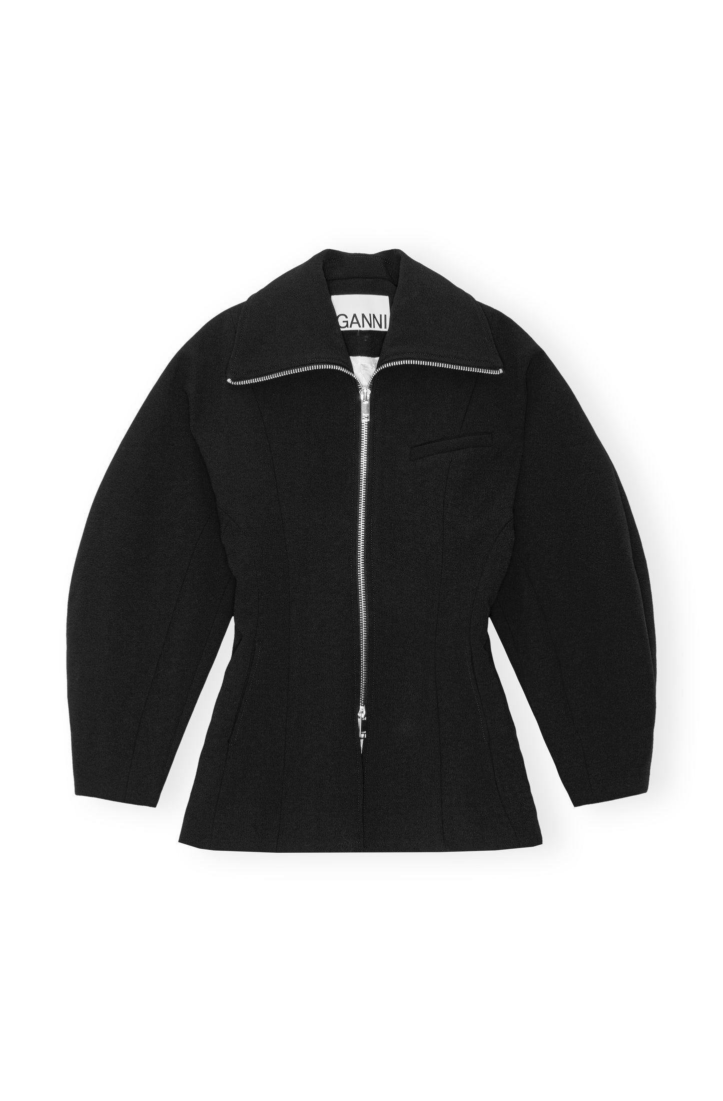 Bonded Crepe Curve Sleeve Jacket