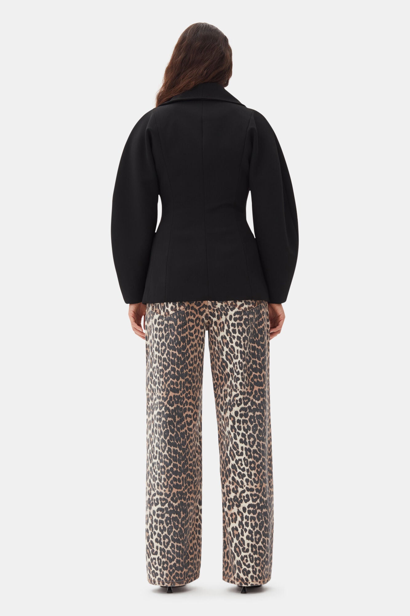 Bonded Crepe Curve Sleeve Jacket