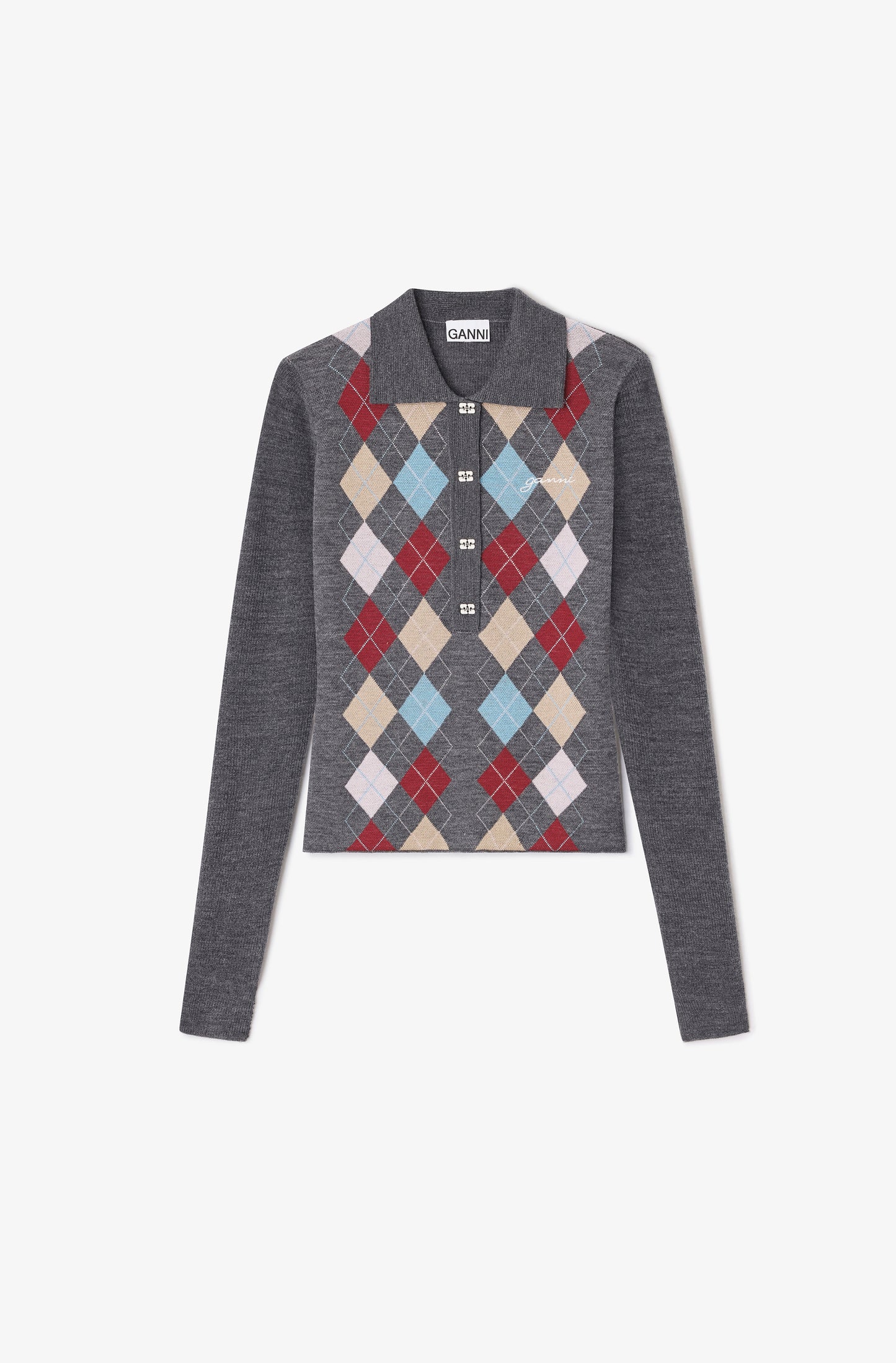 Fine Merino Jacquard Polo