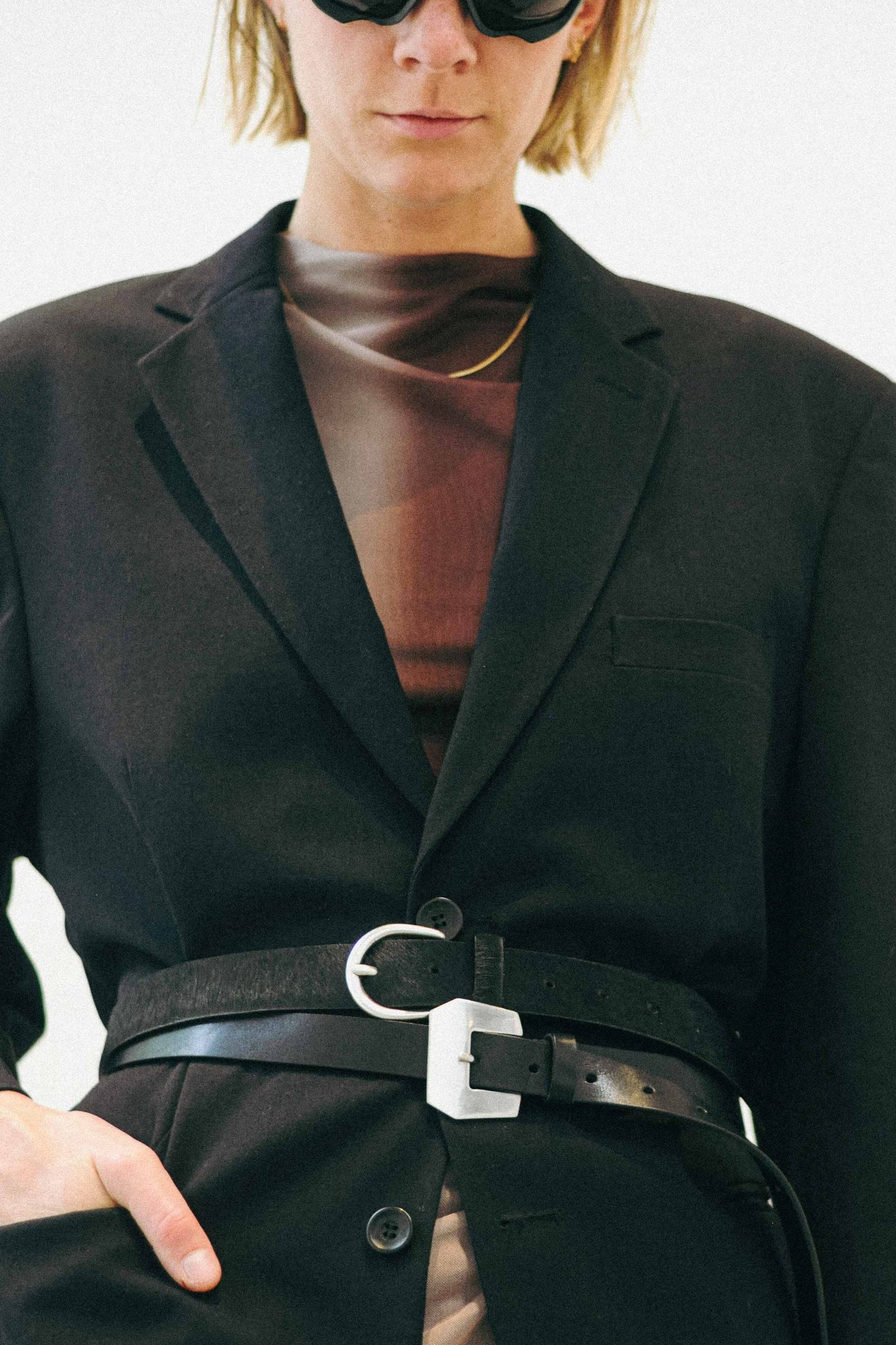 FUTURISTIC WESTERN BELT BLACK