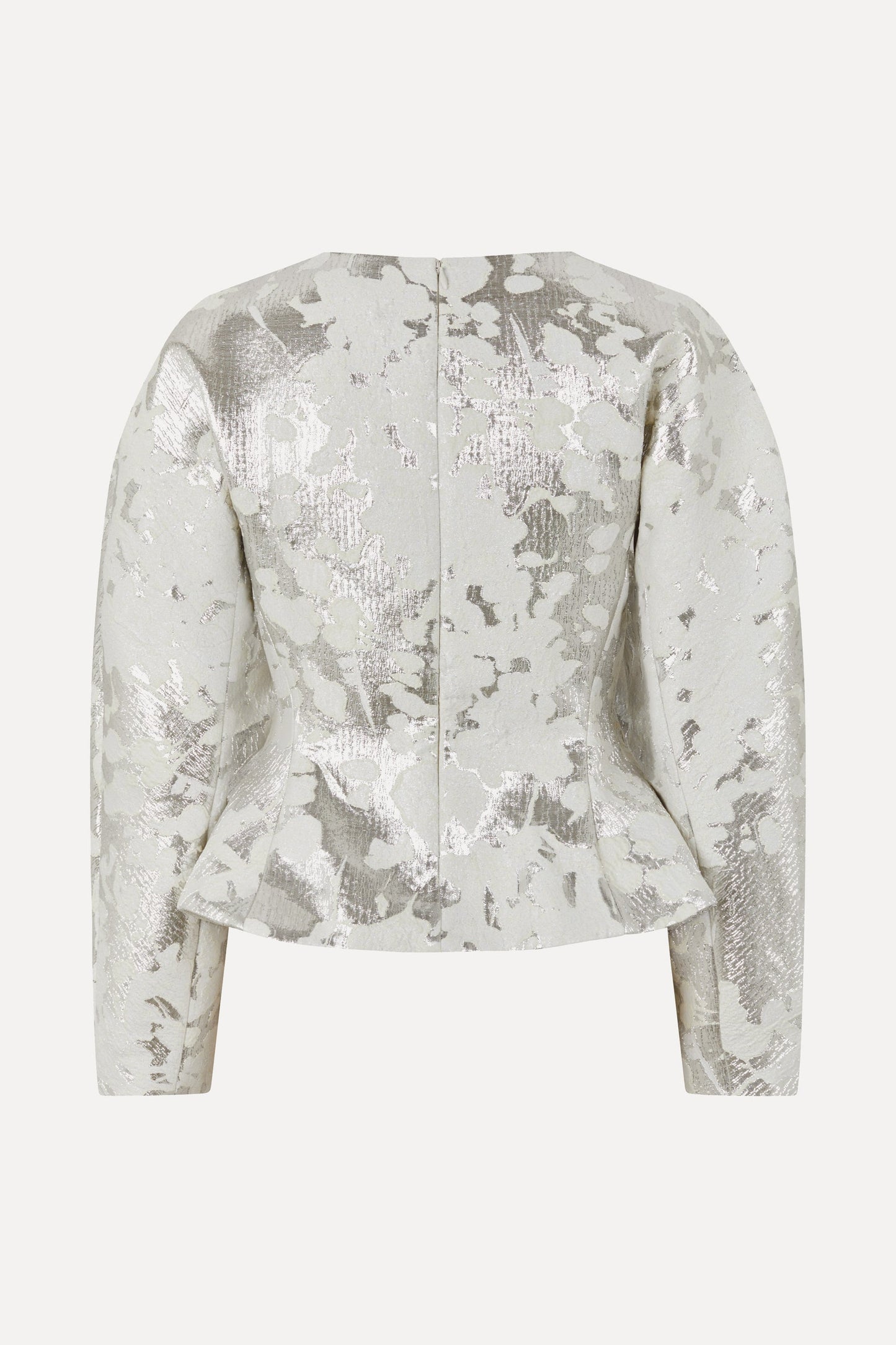 Metallic Woven jacquard, Peplum Top