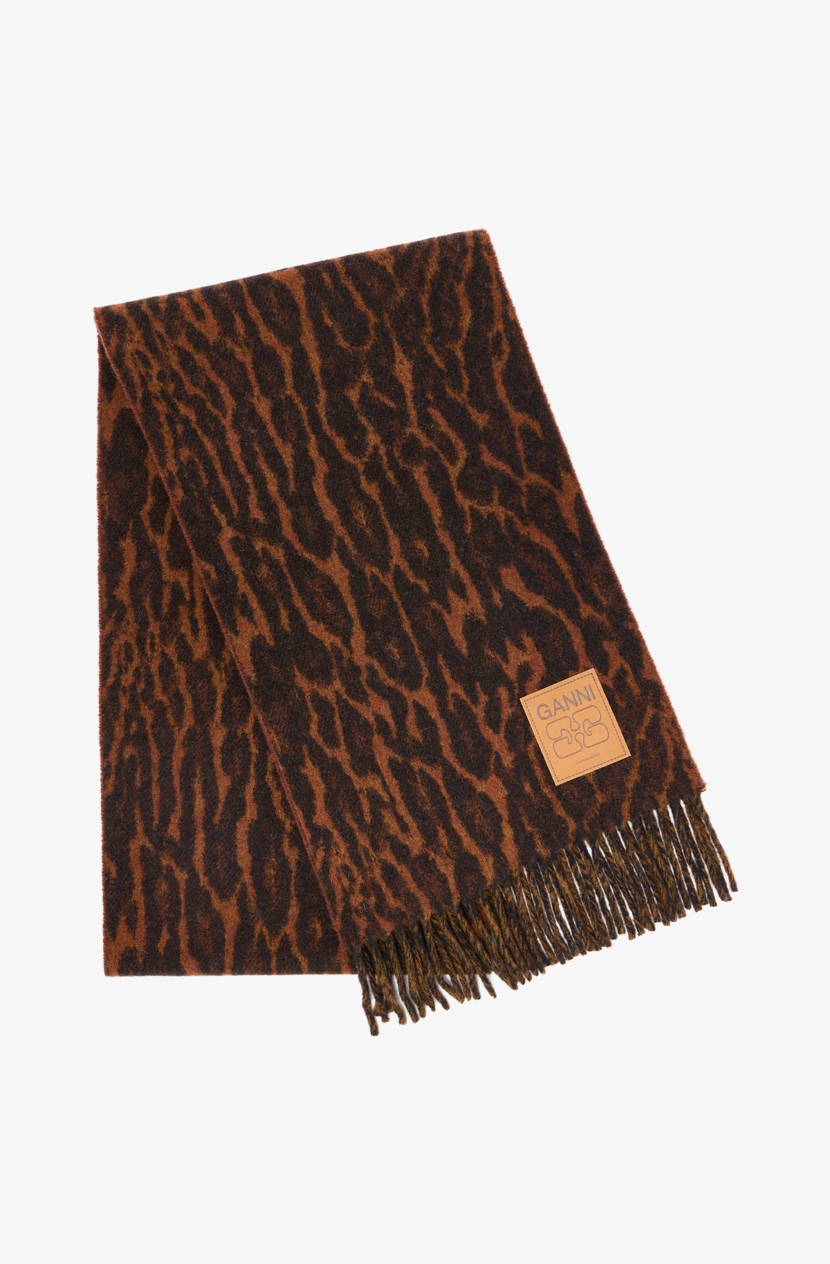 Compact Wool Scarf Leopard