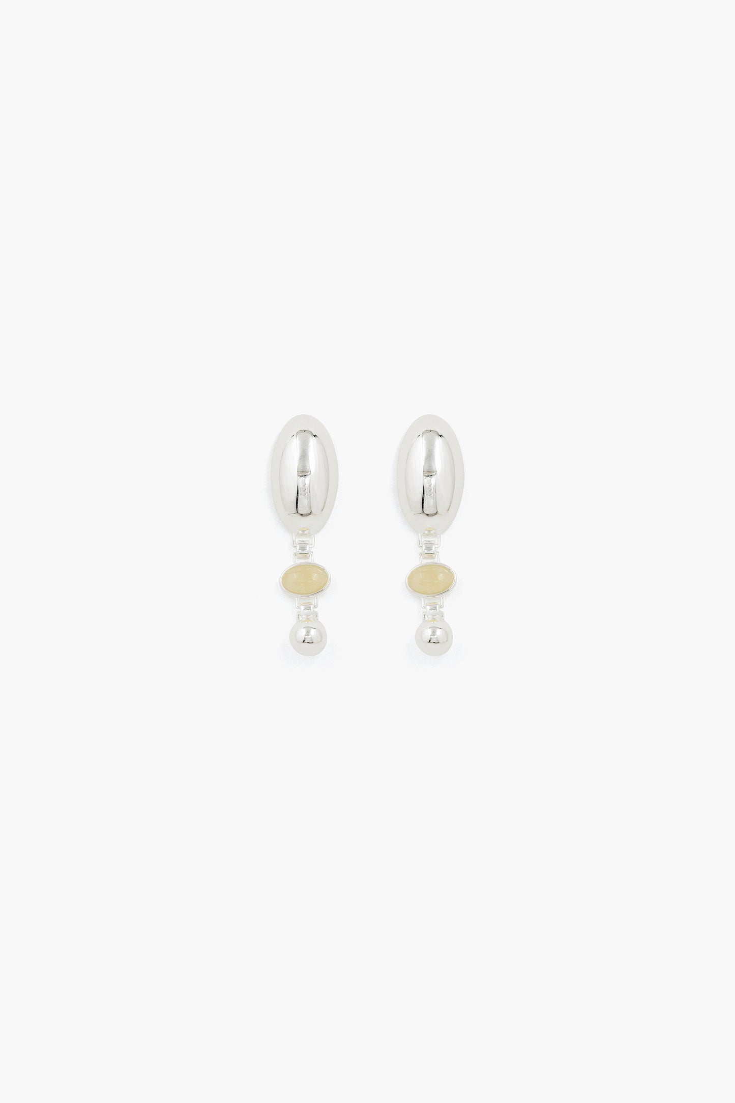Reflection Topaz Dangle Earrings Silver - No. 12089