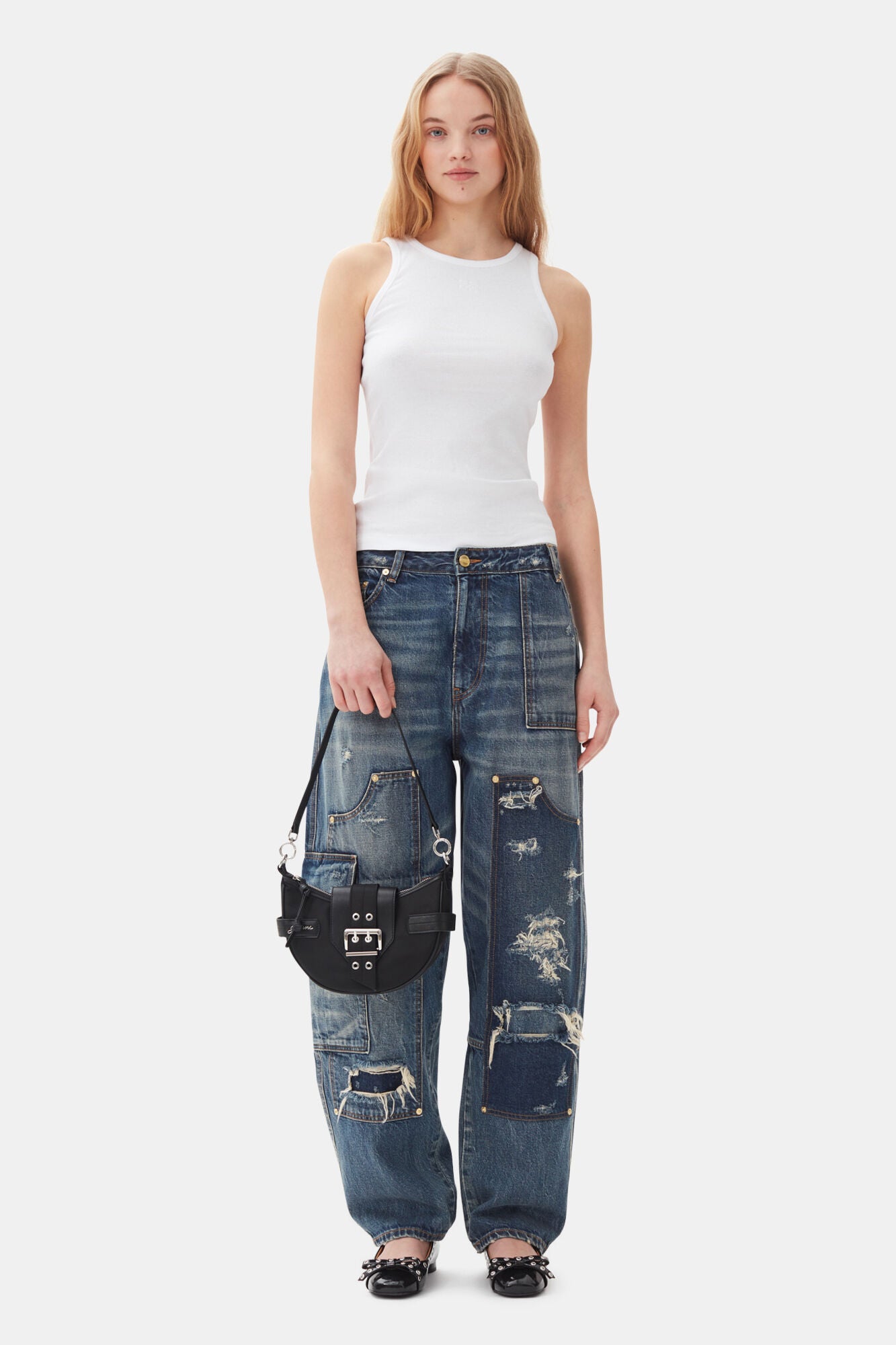 Eyelets Bow Ballerina Naplack