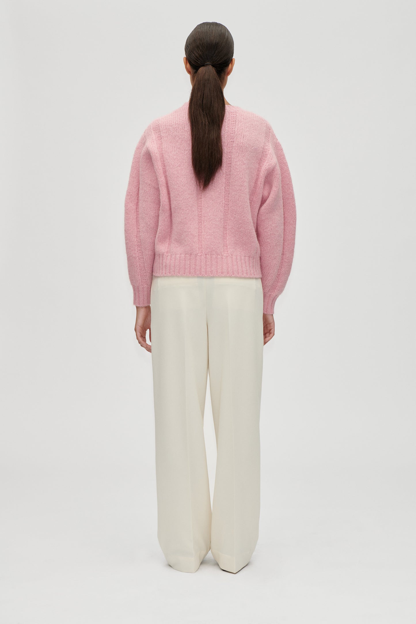 Midweight Alpaca Knit, Crewneck Motif Sweater