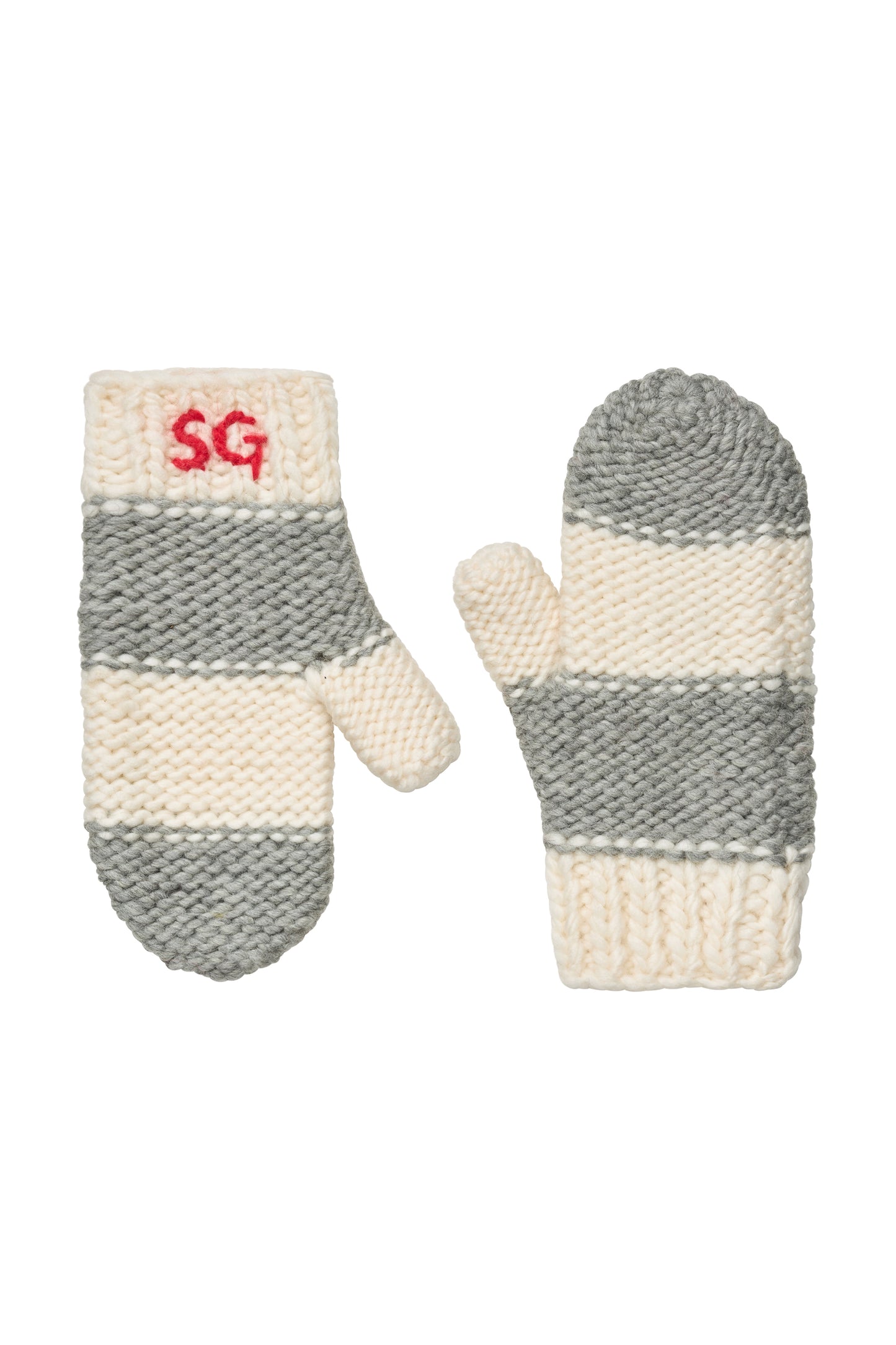2497 Handknit, Knitted Mittens