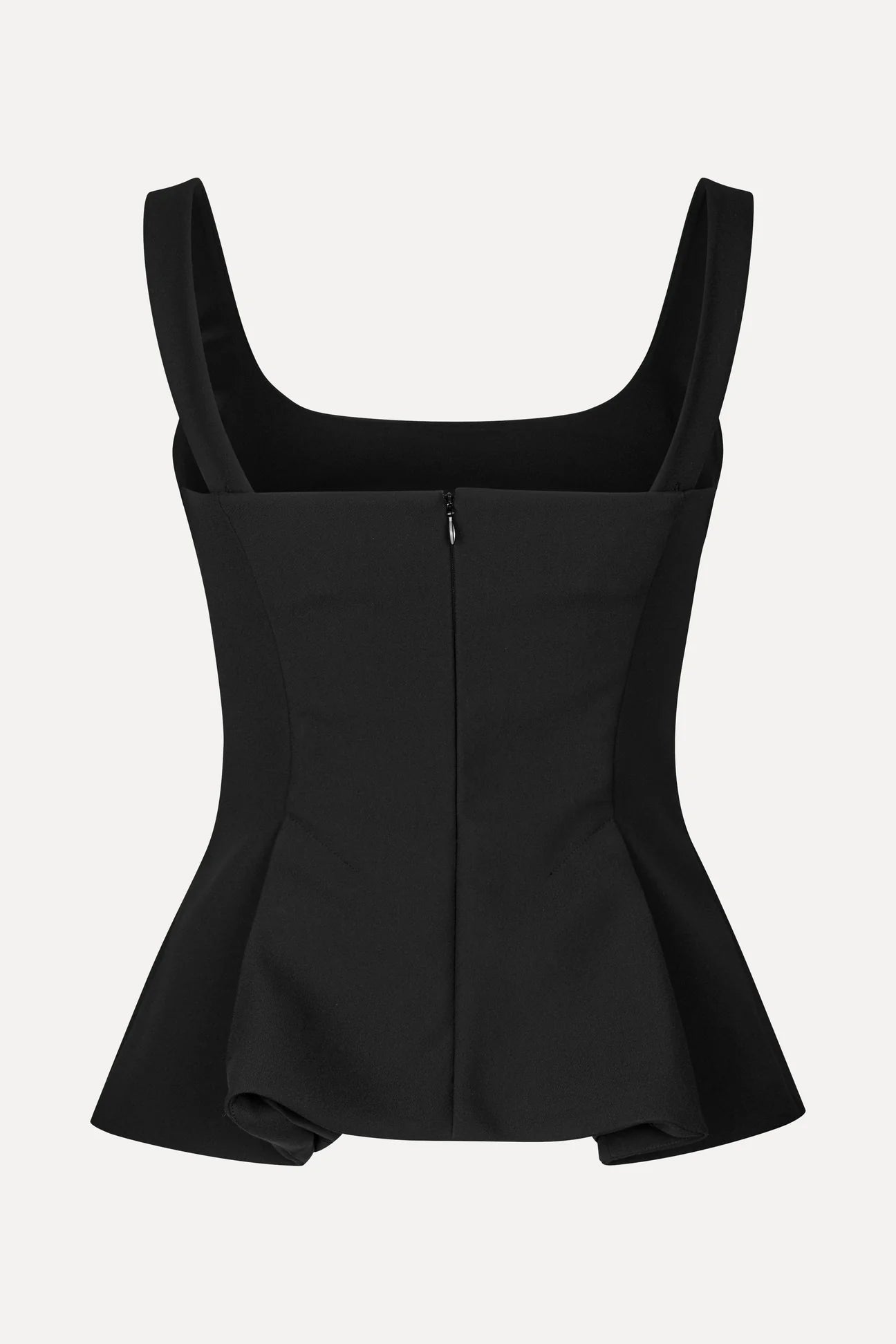 2330 Double Sided Crepe, Sleeveless Fitted Waist Top