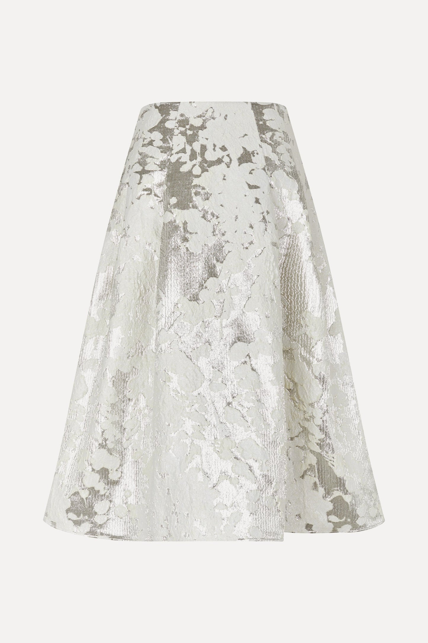Metallic Woven jacquard, Voluminous Midi Skirt