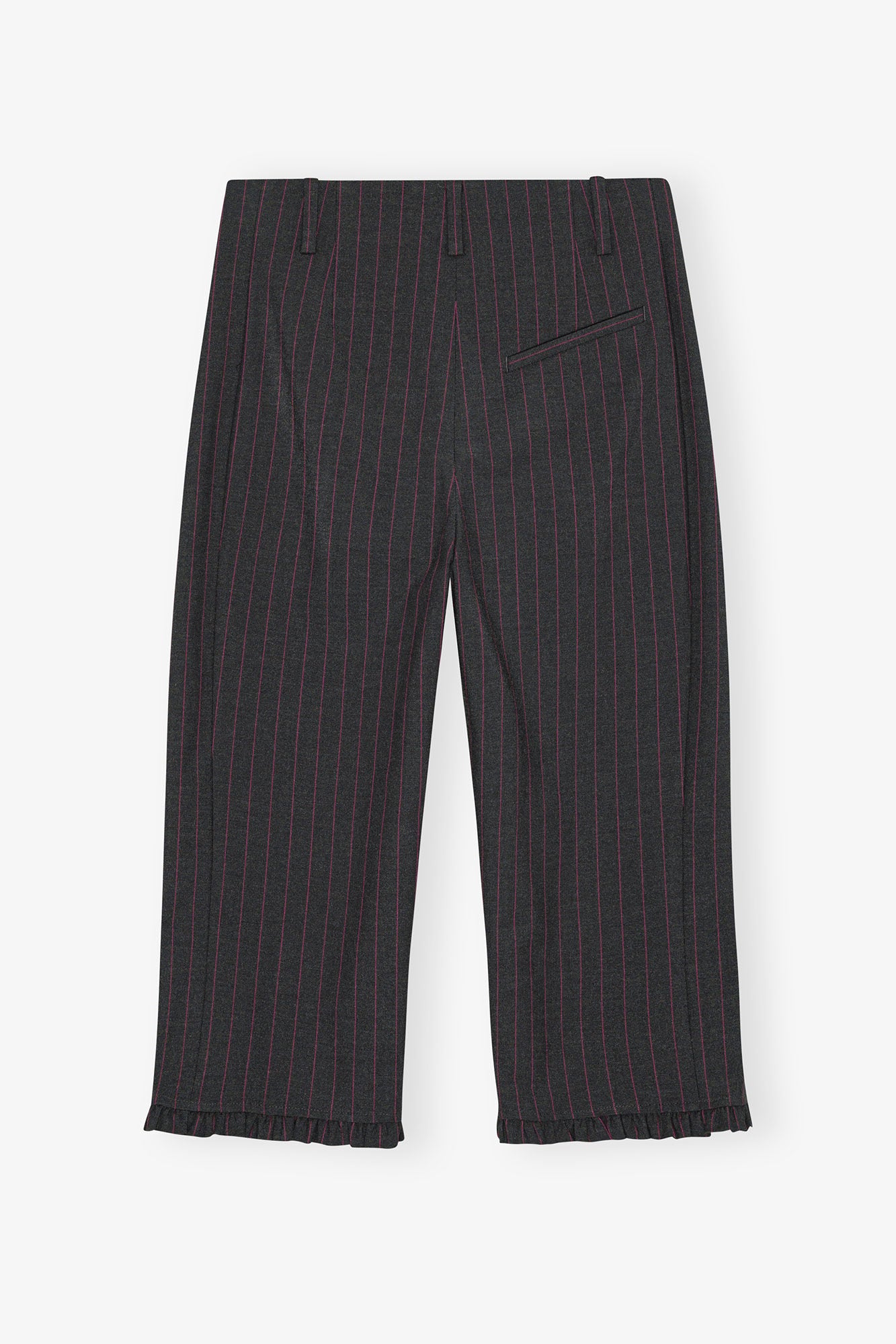 Stretch Stripe Tailoring Capri Pants