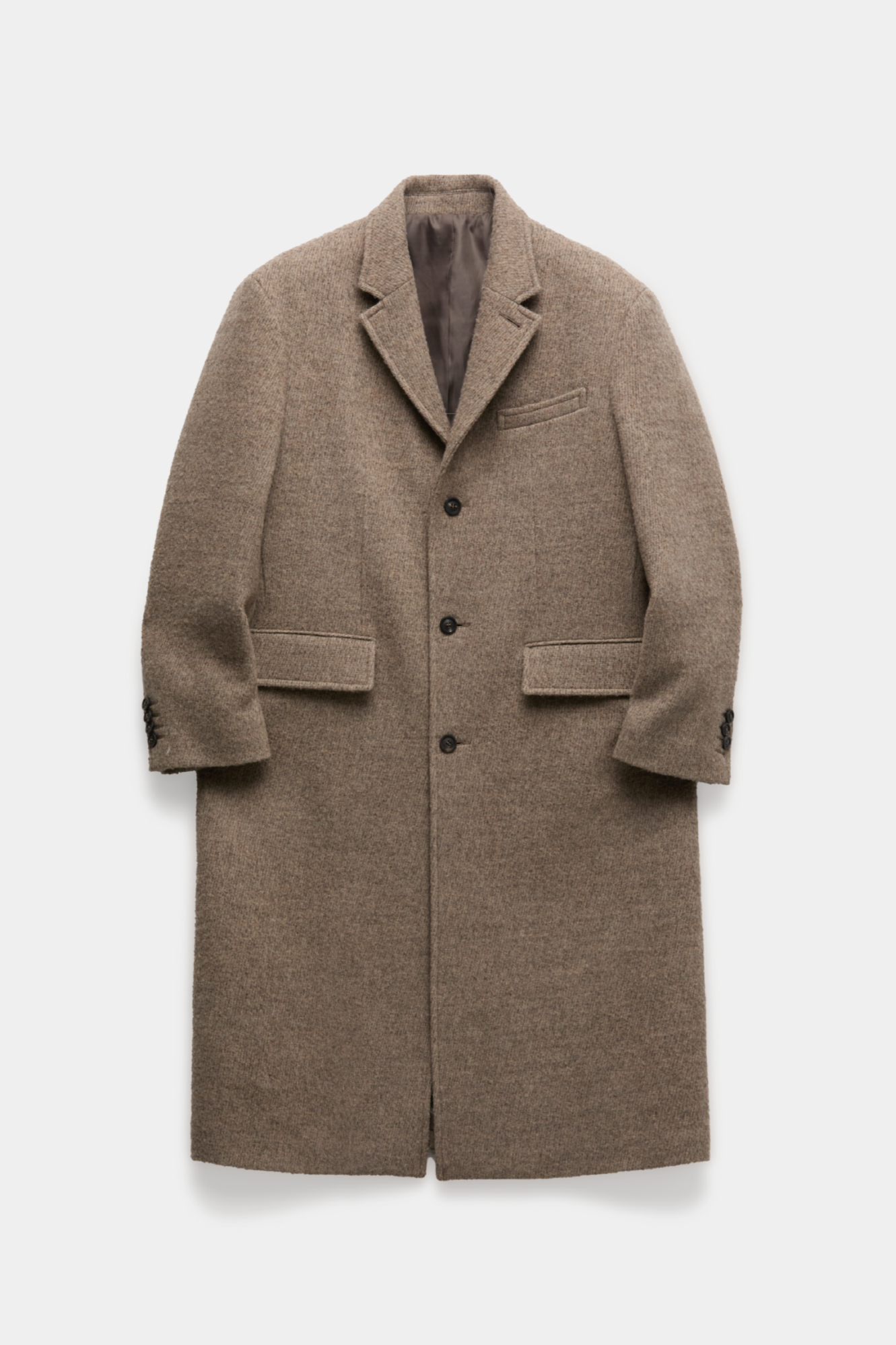 ALPACA LONG 3-BUTTON COAT