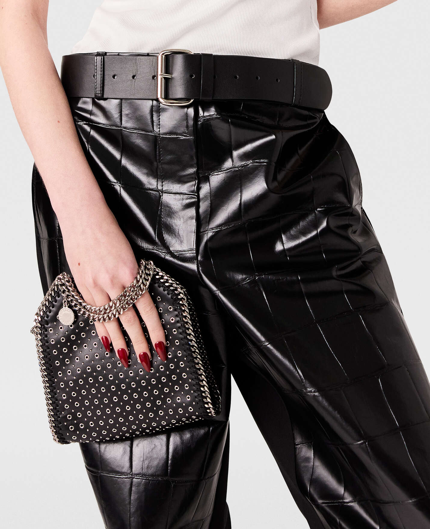 Falabella Eyelet-Stud Tiny Tote Bag