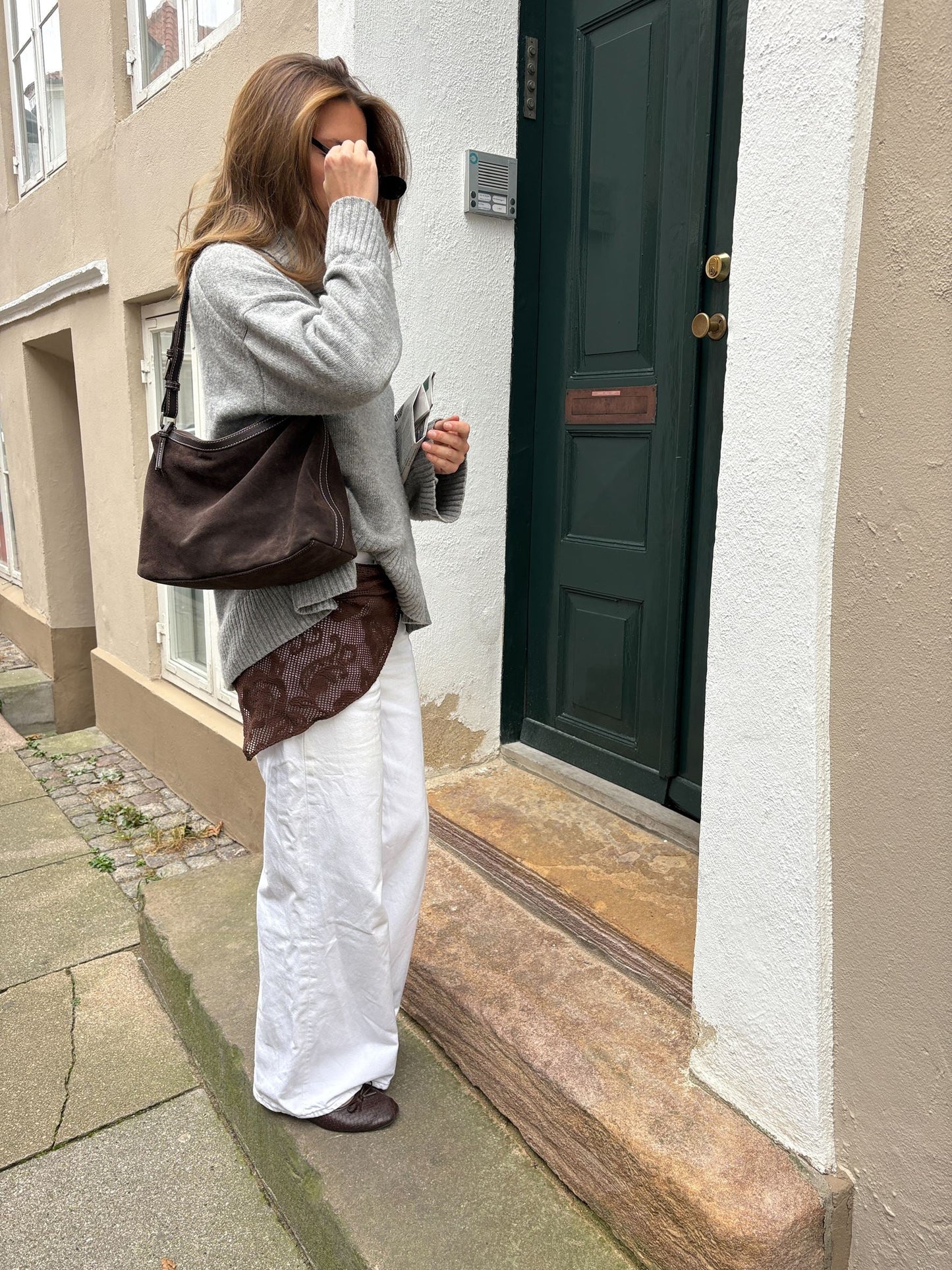 Suede Ginni Medi Bag