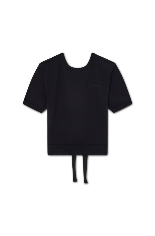 Sheer Cotton Back Tie Top