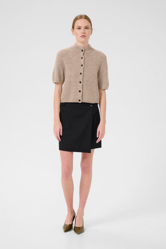 Paula melange wrap skirt