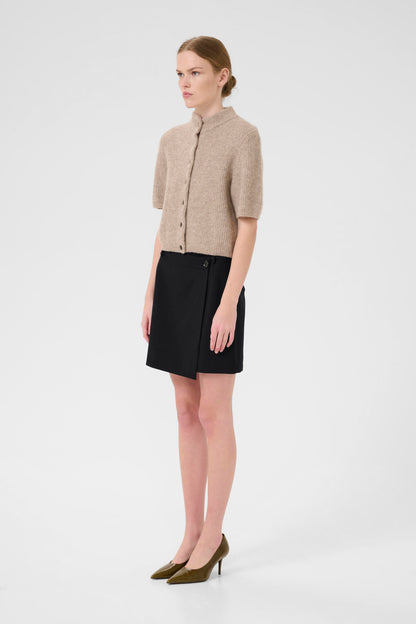 Paula melange wrap skirt