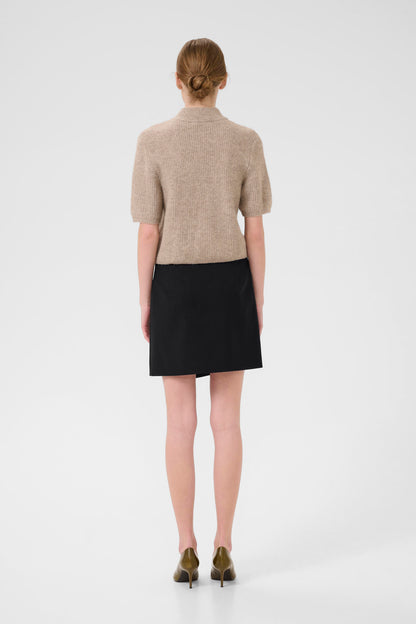 Paula melange wrap skirt