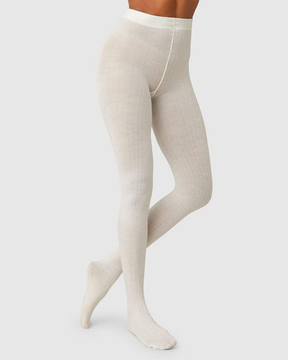 Freja Ribbed Wool Tights