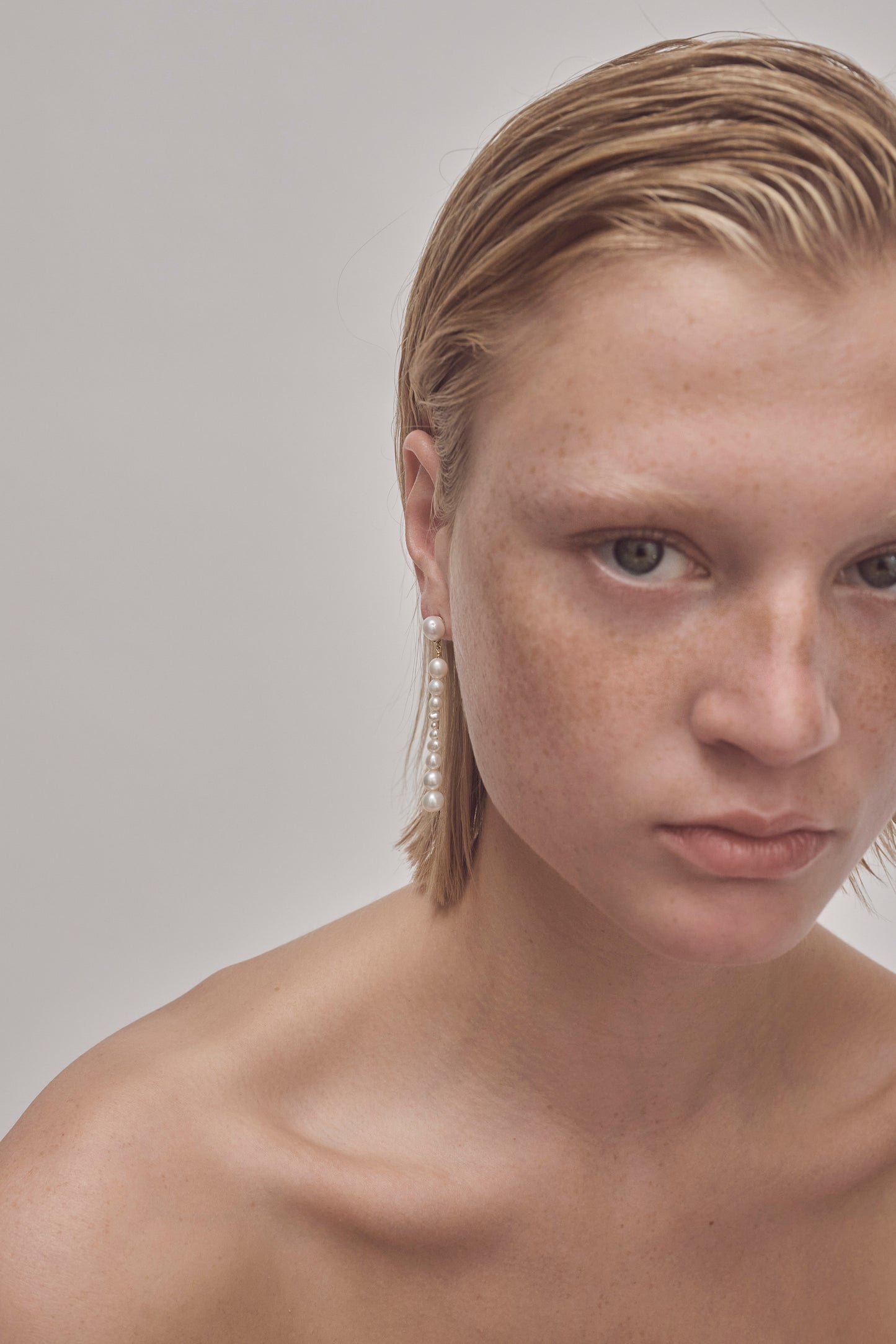 Pearl long earrings - No. 12103