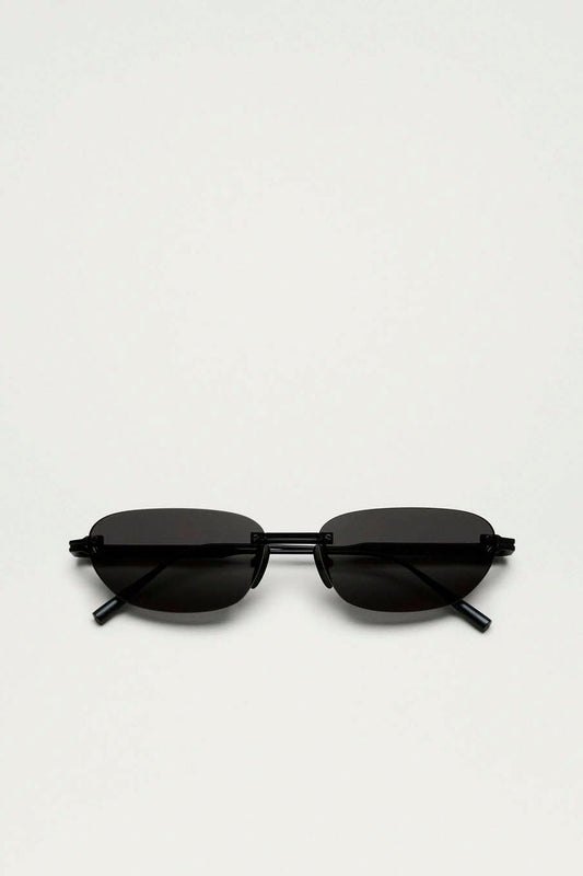 Rimless - Oval Black