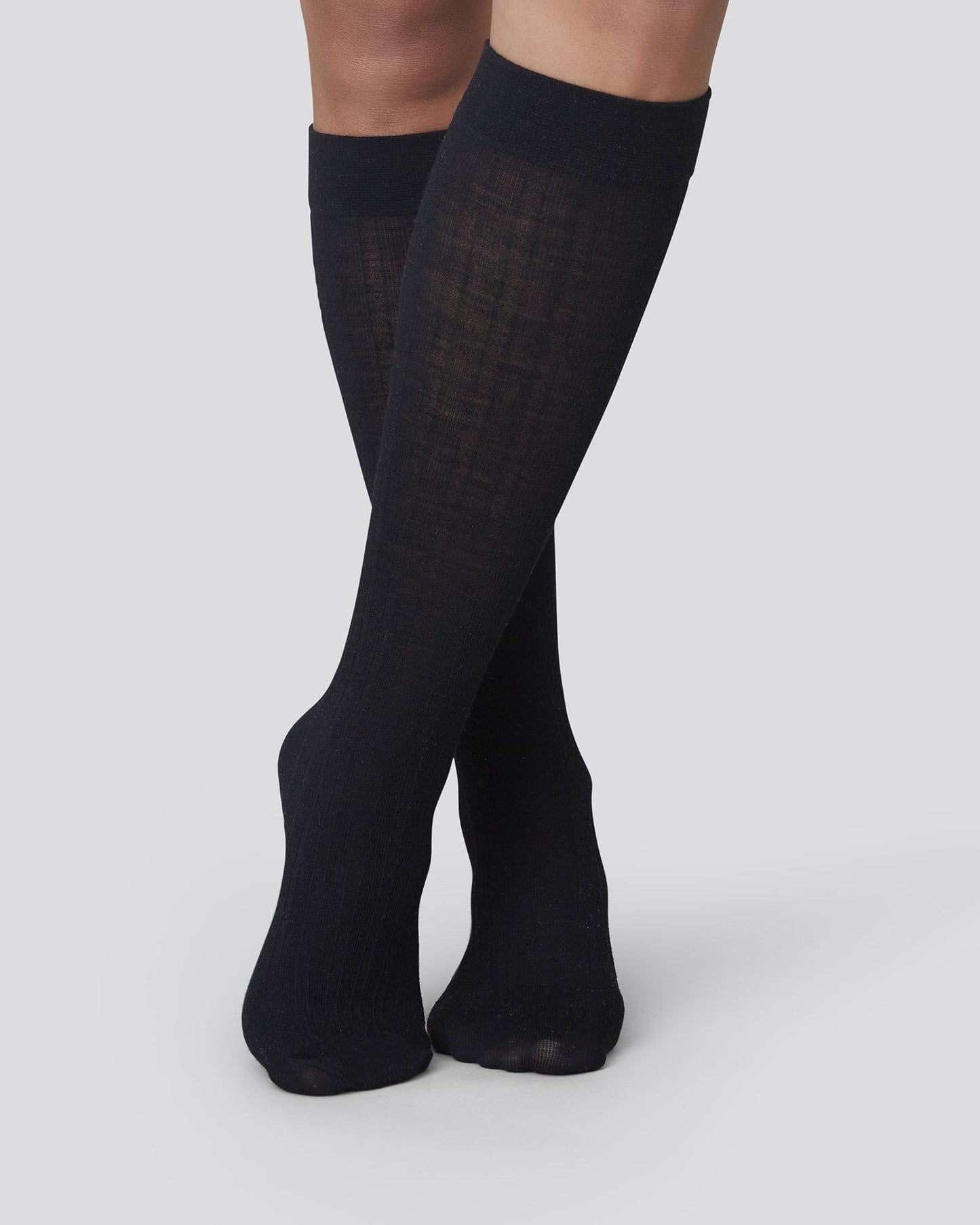 Freja Ribbed Wool Knee-Highs