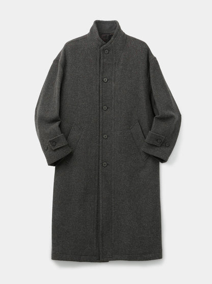 CASHMERE-BLEND HIGH-NECK COAT