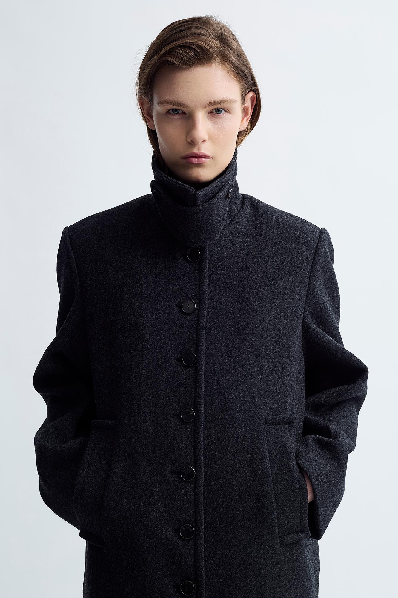 SINGLE WOOL COAT