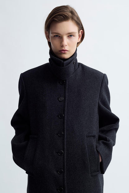 SINGLE WOOL COAT