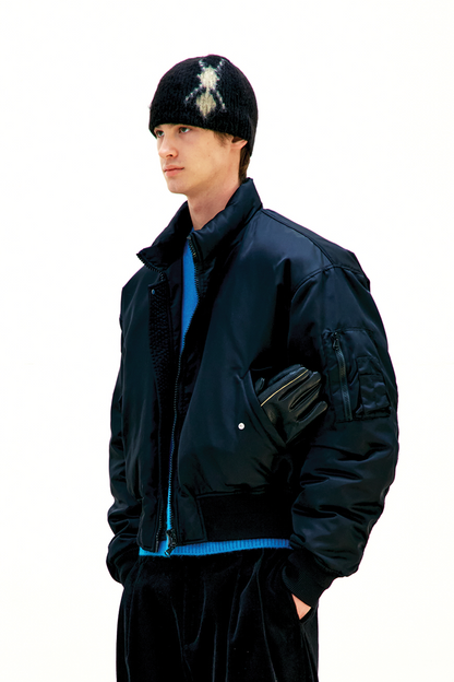 HAIRY MIXED ARGYLE BEANIE