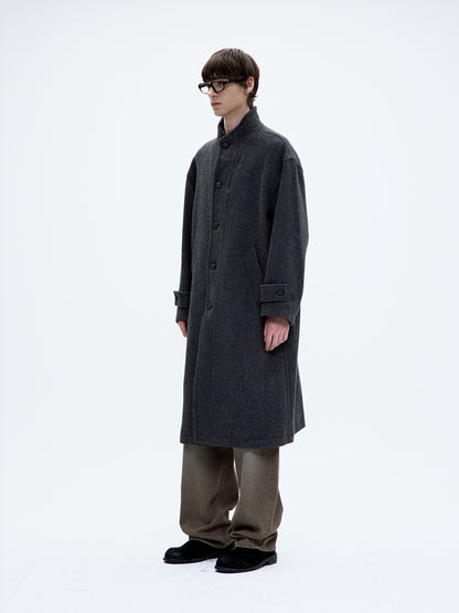 CASHMERE-BLEND HIGH-NECK COAT