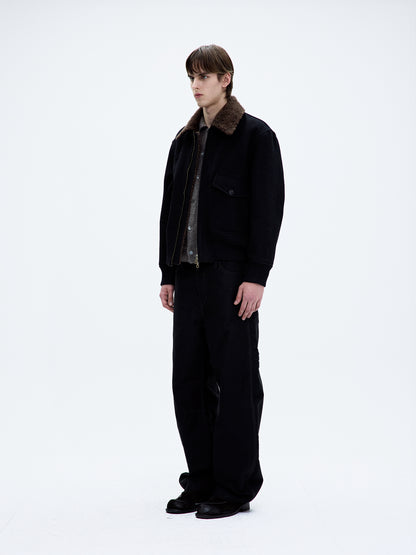 BROKEN WOOL G-1 BOMBER JACKET