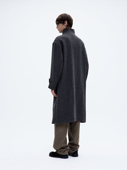 CASHMERE-BLEND HIGH-NECK COAT