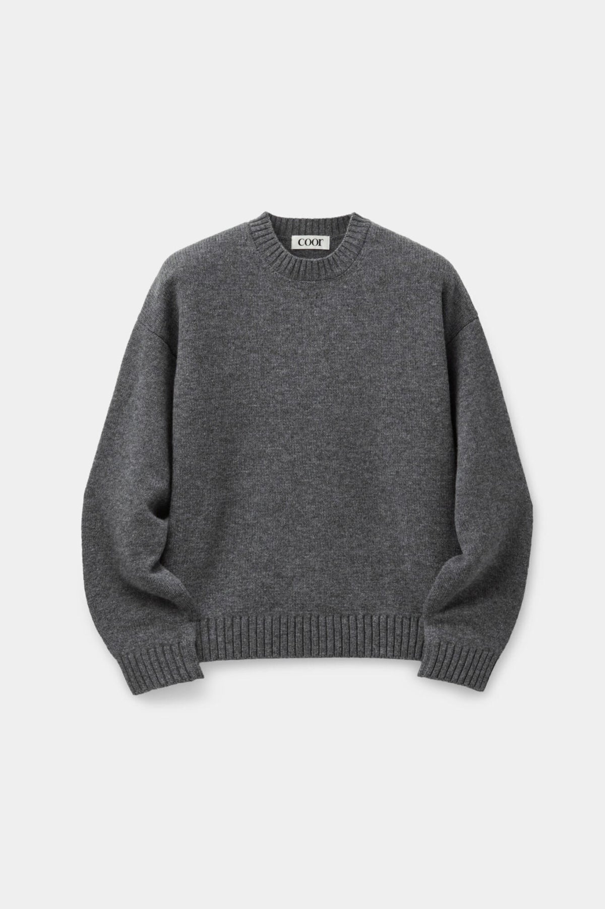 WOOL CROPPED CREWNECK SWEATER