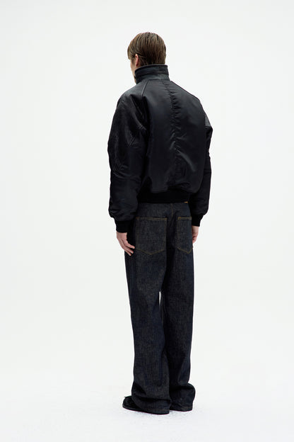 HIGHNECK SHEARLING MIXED MA-1 JUMPER