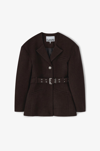 Peacoat Wool Fitted Jacket