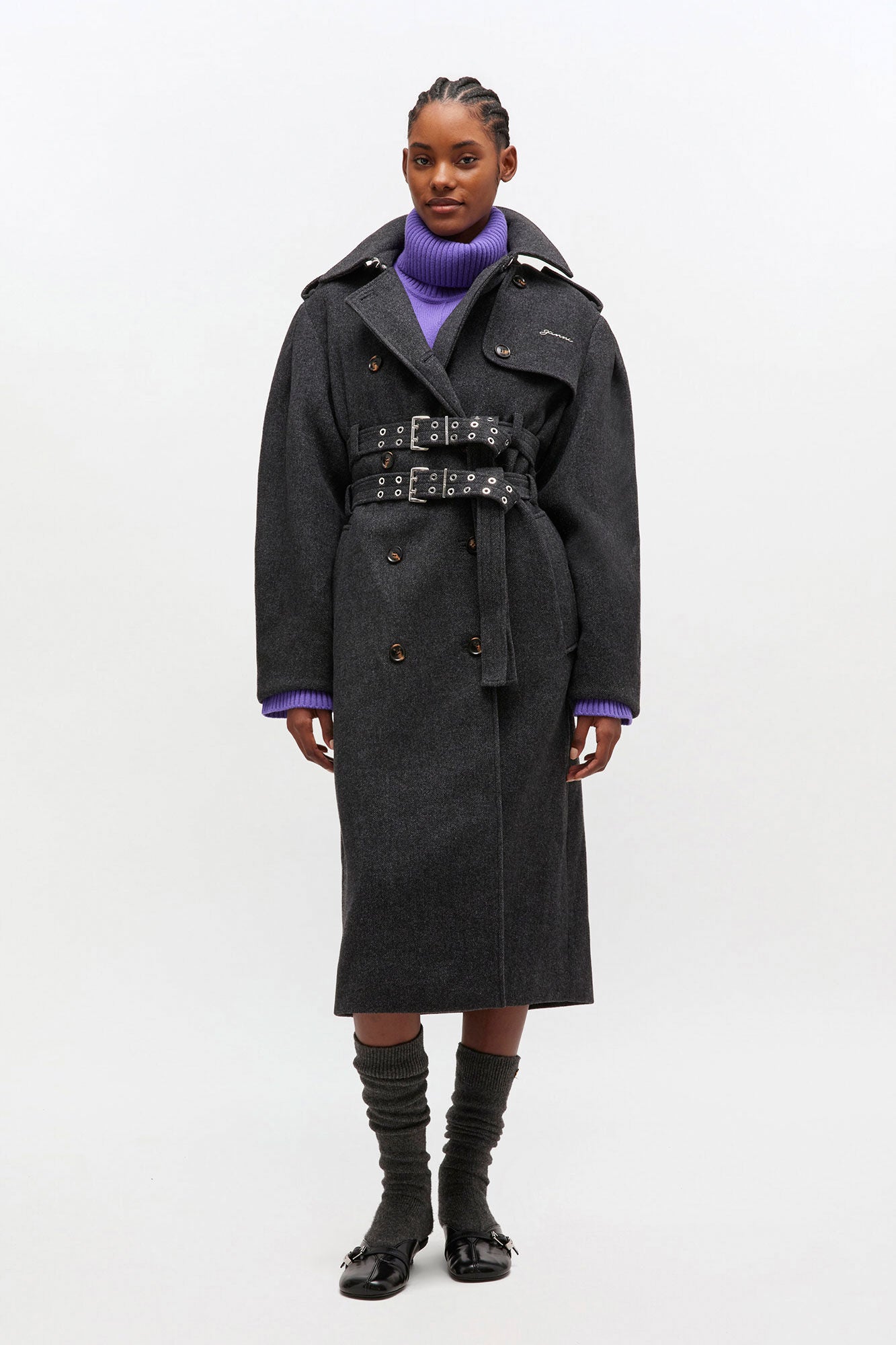 Peacoat Wool Trench