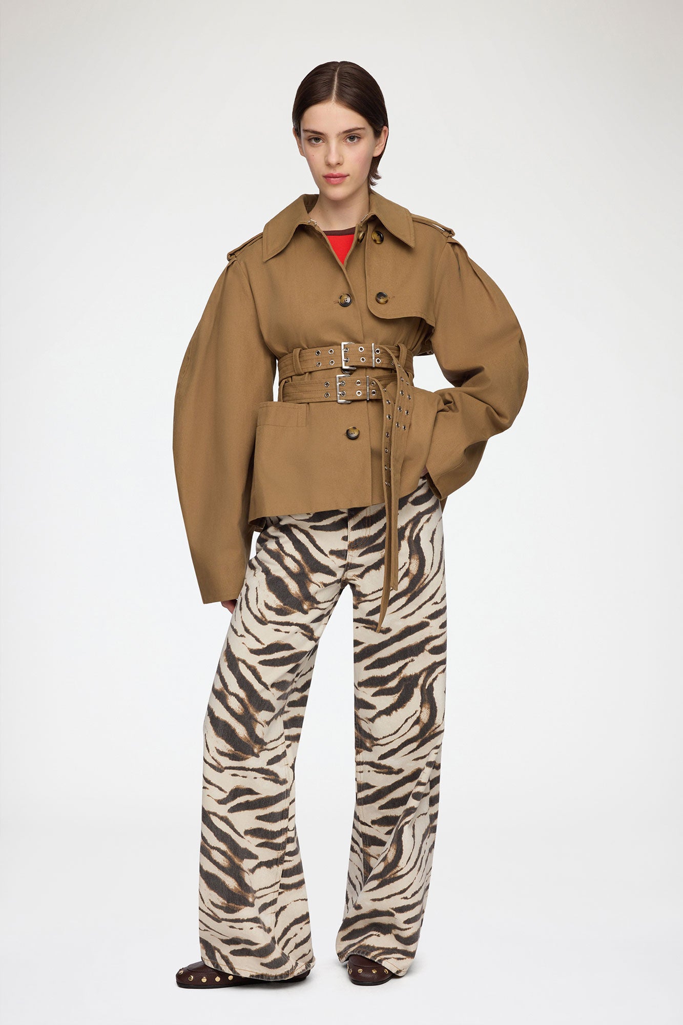 Workwear Canvas Short Peplum Jacket