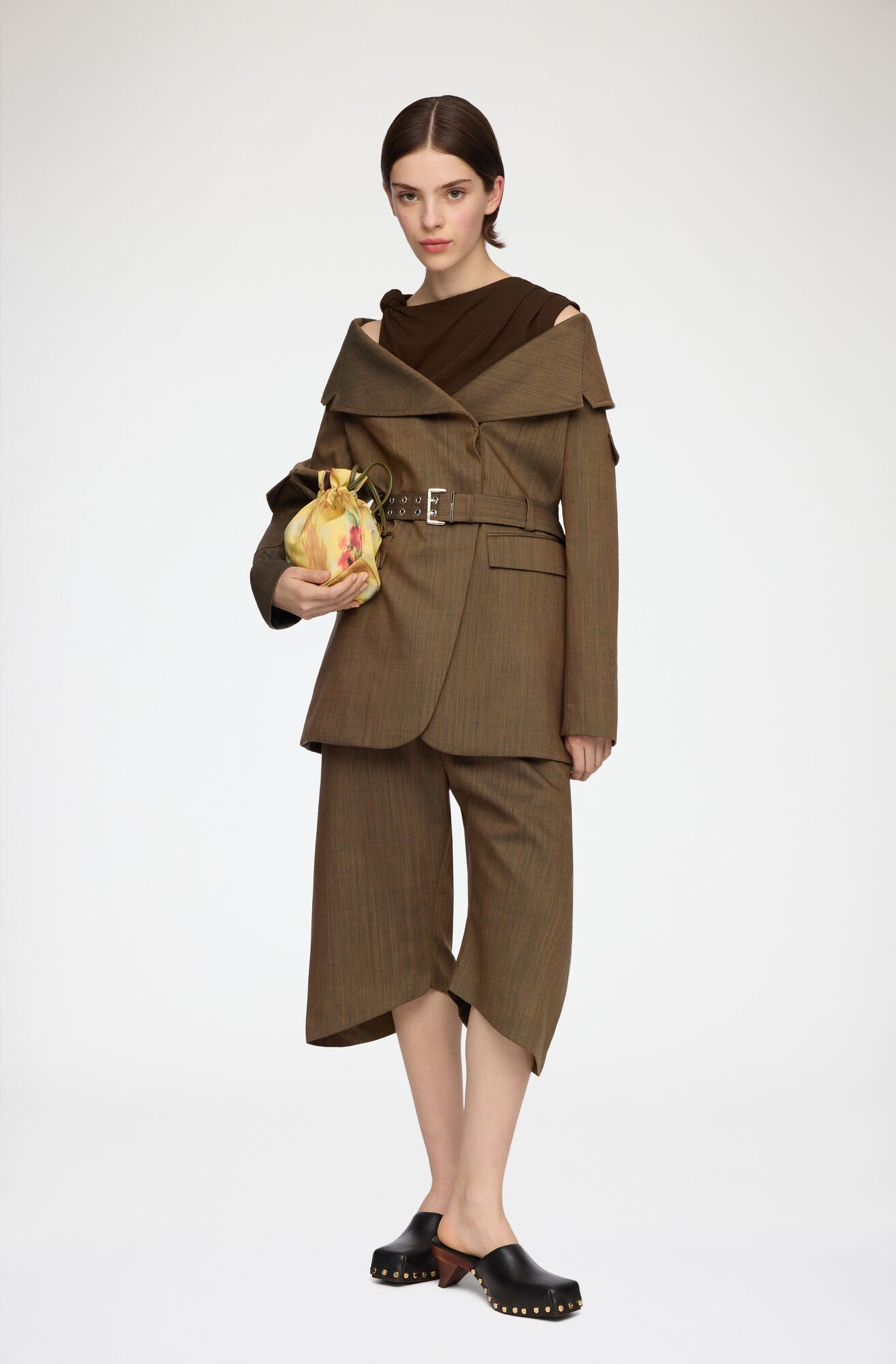 Light Wool  Open Collar Blazer