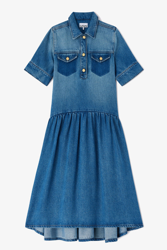 Light Weight Denim Midi Dress