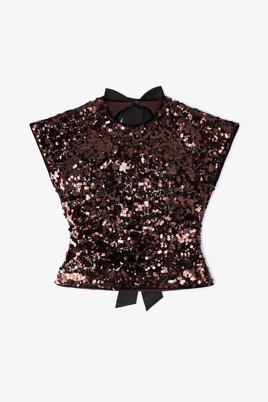 Velvet Sequins Top