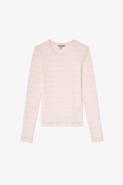 Soft Cotton Stripe Rib Longsleeve