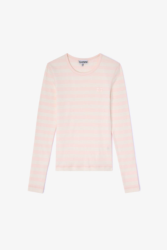 Soft Cotton Stripe Rib Longsleeve
