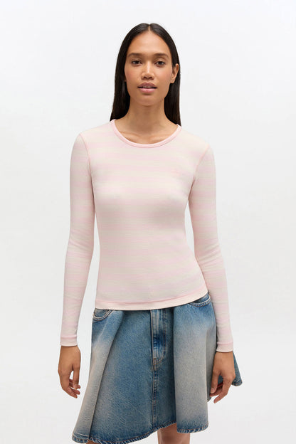 Soft Cotton Stripe Rib Longsleeve