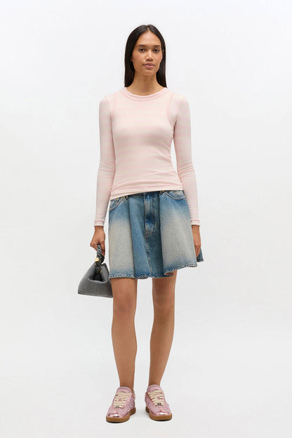 Soft Cotton Stripe Rib Longsleeve