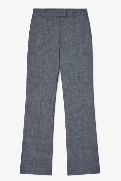 Wool Melange Straight Pants